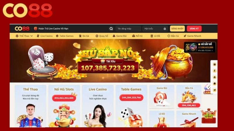 Kho trò chơi cá cược Co88 vận hành xuyên suốt